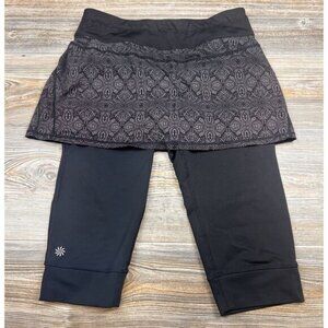 Athleta Black 2 in 1 Skort Skirt  Leggings Size MED Pickleball Tennis Athleisure